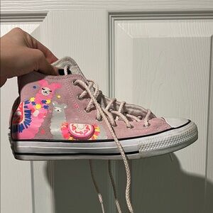 Converse Kids Pink Llama High-Top Sneakers with Colorful Accents